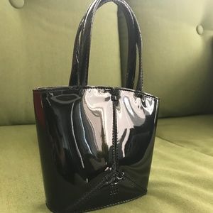 DKNY Vintage "City" Black Patent Leather Purse